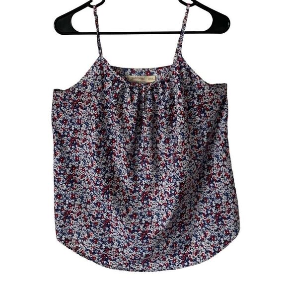 Pre Owned Women’s Faded Glory Halter Tank Top Floral Size Lg Classic Style Comfy - Picture 2 of 10